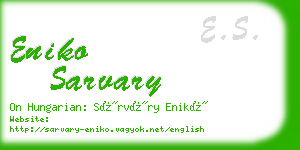 eniko sarvary business card